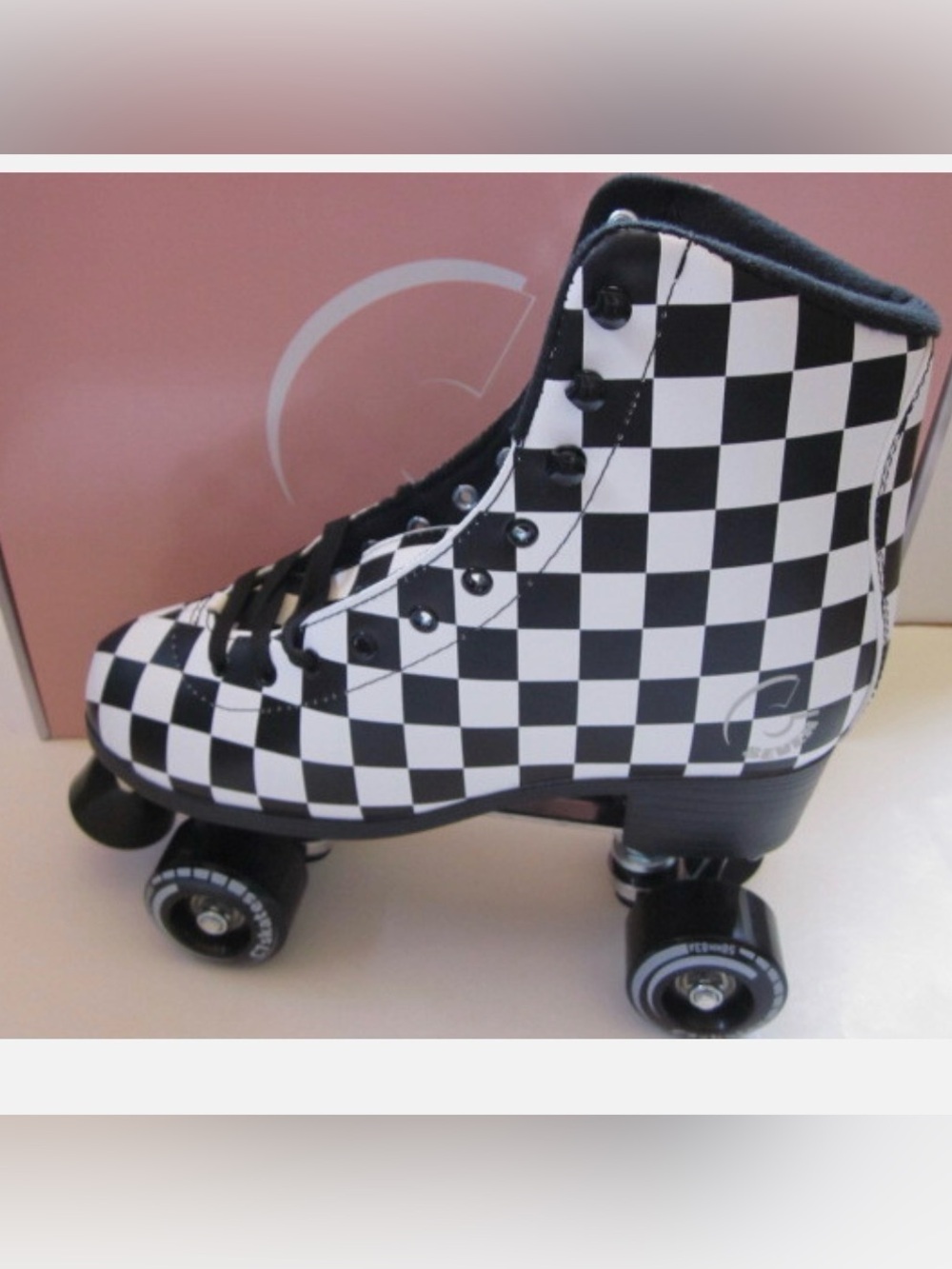 C7 Checkered Roller Skates. Brand new in box. Womens 11/Mens 10